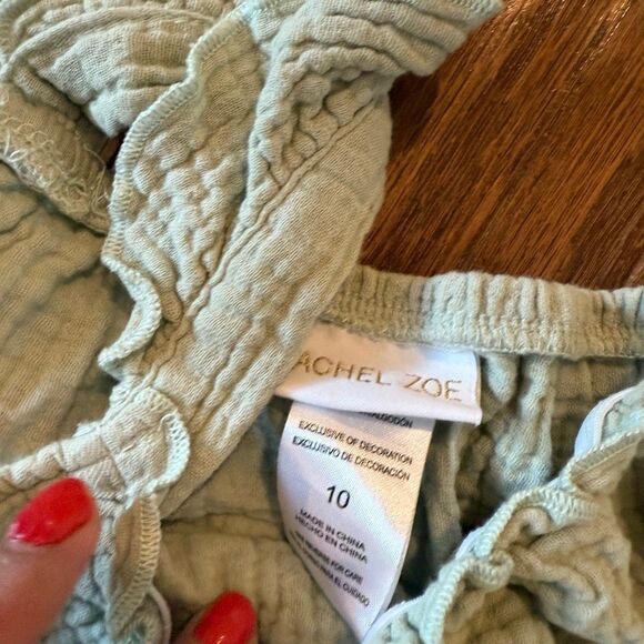 Girls size large 10-12 bundle matching set overalls tank - Picture 10 of 13